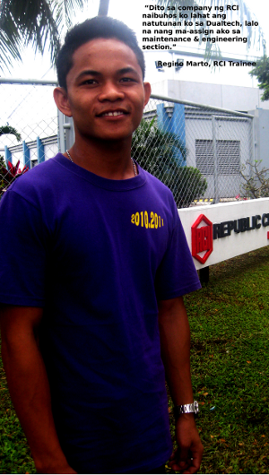 Regino Marto, RCI Trainee